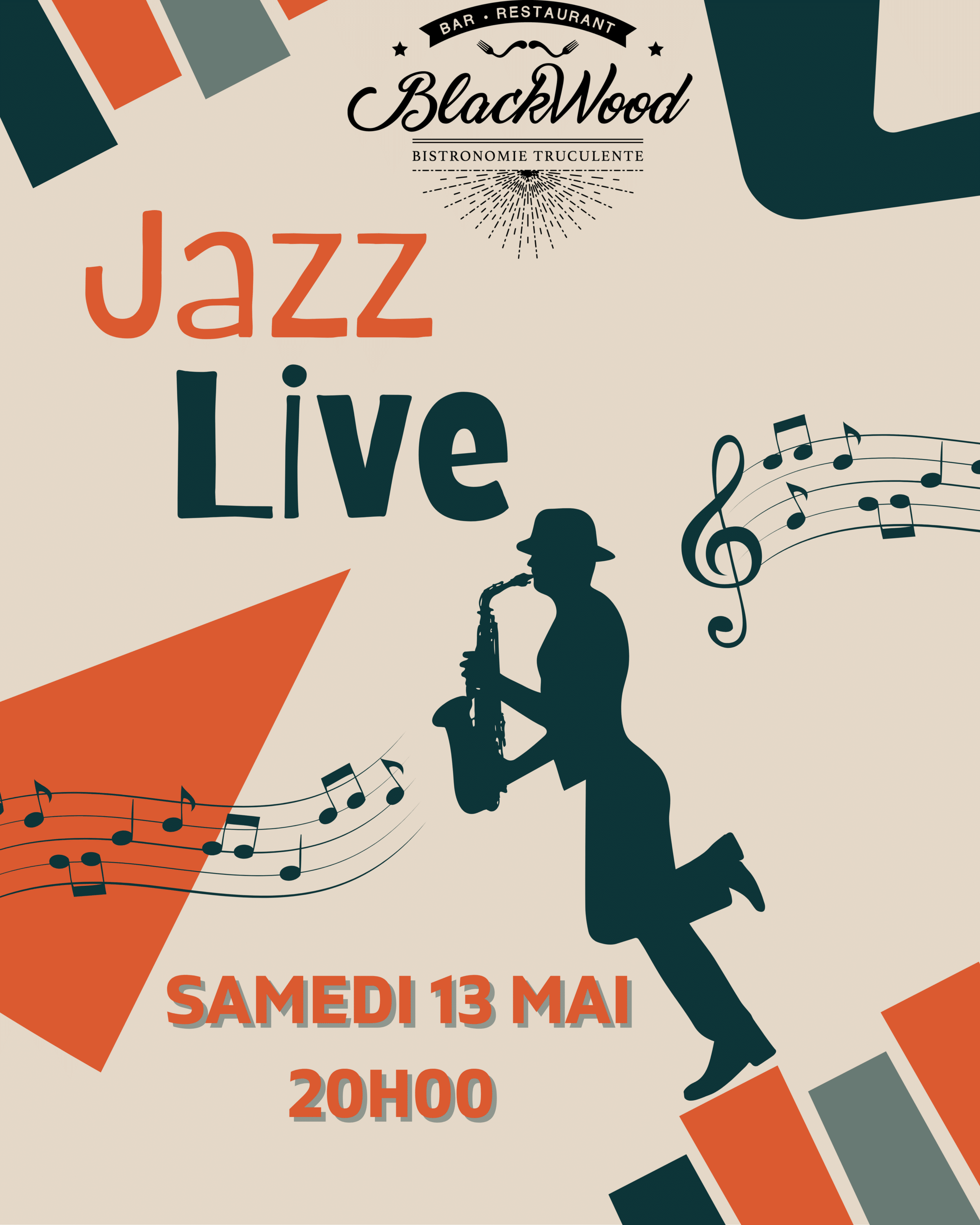 Affiche du concert Jazz Live au Blackwood à Albi